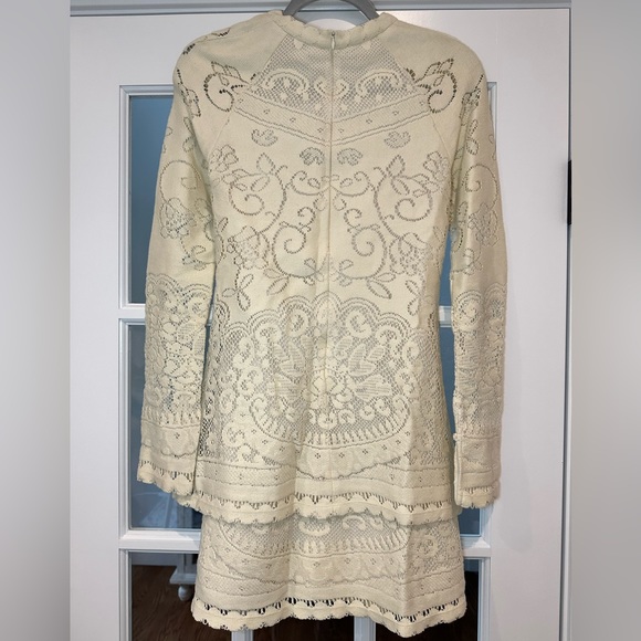 See By Chloe cream eyelet knit mini dress - size 36 - Picture 4 of 6